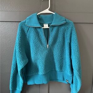 PINK Victoria's Secret Teal Zip-Up Fleece